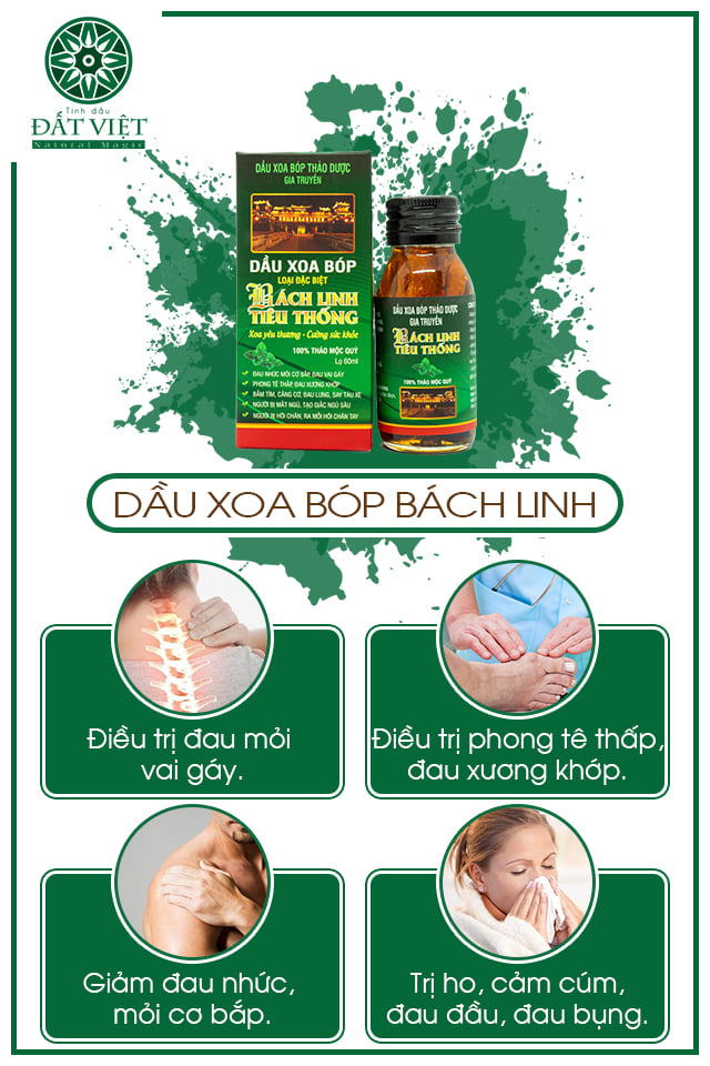 Công dụng dầu xoa bóp bách linh